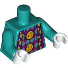LEGO Donker Turquoise Terry Top Minifig Torso (973 / 76382)