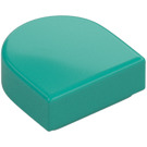 LEGO Turquoise Foncé Tuile 1 x 1 Demi ovale (24246 / 35399)