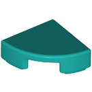 LEGO Turquoise foncé Tuile 1 x 1 Trimestre Cercle (25269 / 84411)