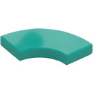 LEGO Dark Turquoise Tile 2 x 2 Curved Corner (27925)