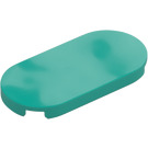 LEGO Dark Turquoise Tile 2 x 4 with Rounded Ends (66857)