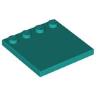LEGO Turquoise foncé Tuile 4 x 4 avec Goujons sur Bord (6179)