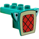 LEGO Dark Turquoise Travis Front 2 x 3 (52065 / 52294)
