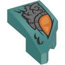 LEGO Dark Turquoise Wedge 1 x 2 Left with Nine-Headed Beast Eye (29120)