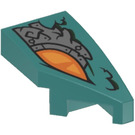 LEGO Dark Turquoise Wedge 1 x 2 Right with Nine-Headed Beast Eye (29119)