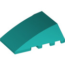 LEGO Dark Turquoise Wedge 4 x 4 Triple Curved without Studs (47753)