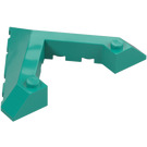 LEGO Dark Turquoise Wedge 6 x 8 (45°) with Pointed Cutout (22390)