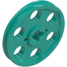 LEGO Donker turquoise Wig Riem Wiel (4185 / 49750)