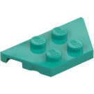 LEGO Mørk turkis Kile Plate 2 x 4 (51739)