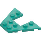 LEGO Dark Turquoise Wedge Plate 4 x 6 with 2 x 2 Cutout (29172 / 47407)