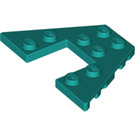 LEGO Dark Turquoise Wedge Plate 4 x 6 with 2 x 2 Cutout (29172 / 47407)
