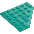 LEGO Dark Turquoise Wedge Plate 6 x 6 Corner (6106)