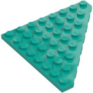 LEGO Tmavě tyrkysová Klín Deska 8 x 8 Roh (30504)