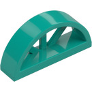 LEGO Dark Turquoise Window 1 x 4 x 1.3 Curved with Bars (20309)