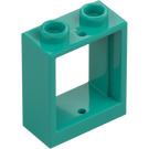 LEGO Turquoise Foncé Cadre de fenêtre 1 x 2 x 2 (60592 / 79128)