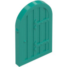 LEGO Dark Turquoise Wood Door with hinges for 30044 (3347 / 94161)