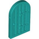 LEGO Dark Turquoise Wood Door with hinges for 30044 (3347 / 94161)