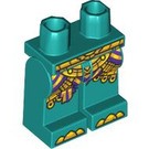 LEGO Dunkles Türkis Gelb Tusk Elephant Minifigure Hüften und Beine (73200 / 101316)