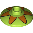 LEGO Dish 2 x 2 con Naranja Flor (4740 / 23189)