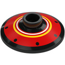 LEGO Dish 2 x 2 with Red, Yellow and White Circles (4740 / 112498)