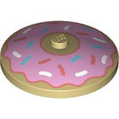 LEGO Dish 4 x 4 avec Donut Icing (Stud solide) (3960 / 101185)