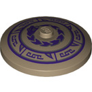 LEGO Dish 4 x 4 avec Violet Serpent et Cercle de Symbols (Tenon solide) (3960 / 19748)