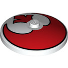 LEGO Dish 4 x 4 with Red Rebel Alliance Symbol (Solid Stud) (1512 / 3960)