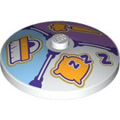 LEGO Dish 4 x 4 with "z z z" and Pillow (Solid Stud) (3960 / 103291)