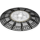 LEGO Dish 6 x 6 with Clock Decoration on Concave Side (Solid Studs) (21599)