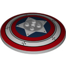 LEGO Dish 8 x 8 with Captain America Decoration (3961 / 74354)