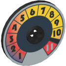 LEGO Disk 3 x 3 avec Dial avec 1 to 11 (2723 / 89349)