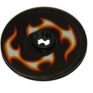 LEGO Disk 3 x 3 met Flames (Links) Sticker (2723)