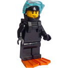 LEGO Diver with Black Wetsuit and Orange Flippers Minifigure
