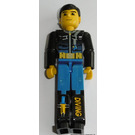 LEGO Diver with Black Wetsuit; 'DIVING' and Knife Stickers on Legs Technic Figure
