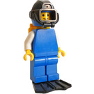 LEGO Diver mit Blau Helm, Schwarz Frogman Visier, Gelb Airtank und Schwarz Flippers Minifigur