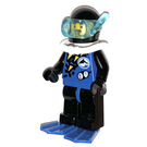 LEGO Diver med Delfin logo og Blå Flippers Minifigur