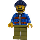 LEGO Dock Worker met Zwart Baard Minifiguur