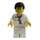 LEGO Doktor s Bílá Uniform a Brýle Minifigurka