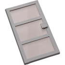 LEGO Door 1 x 4 x 6 with 3 Panes and Transparent Brown Black Glass and Square Handle (76041)