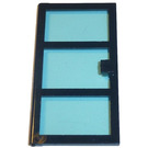 LEGO Door 1 x 4 x 6 with 3 Panes and Transparent Light Blue Glass (76041)