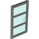 LEGO Door 1 x 4 x 6 with 3 Panes and Transparent Light Blue Glass and Stud Handle (60797)
