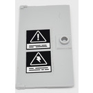 LEGO Door 1 x 4 x 6 with Stud Handle with Danger Sign and Electricity Danger Sign Sticker (35290)