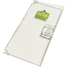 LEGO Door 1 x 4 x 6 with Stud Handle with 'OPEN', Green Sticker (35290)