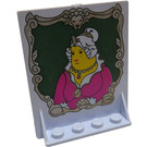 LEGO Door 2 x 8 x 6 Revolving with Shelf Supports with Lady with Purple Robe in Frame (40249 / 40485)