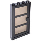 LEGO Door Frame 1 x 4 x 6 with Black Door with Transparent Black Glass (30179)