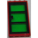 LEGO Door Frame 1 x 4 x 6 with Black Door with Transparent Green Glass