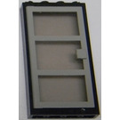 LEGO Door Frame 1 x 4 x 6 with Light Gray Door with Transparent Black Glass (30179)