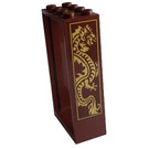 LEGO Door Frame 2 x 4 x 6 with Gold Dragon - Left Side Sticker (60599)
