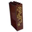 LEGO Door Frame 2 x 4 x 6 with Gold Dragon - Right Side Sticker (60599)