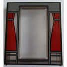 LEGO Door Frame 2 x 8 x 8 with Red Curtains